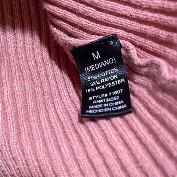 Pink Lace-Up Ribbed Knit Top - Picture 6 of 9